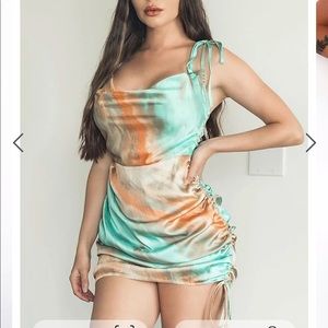 Sparks Are Flying Satin Mini Dress